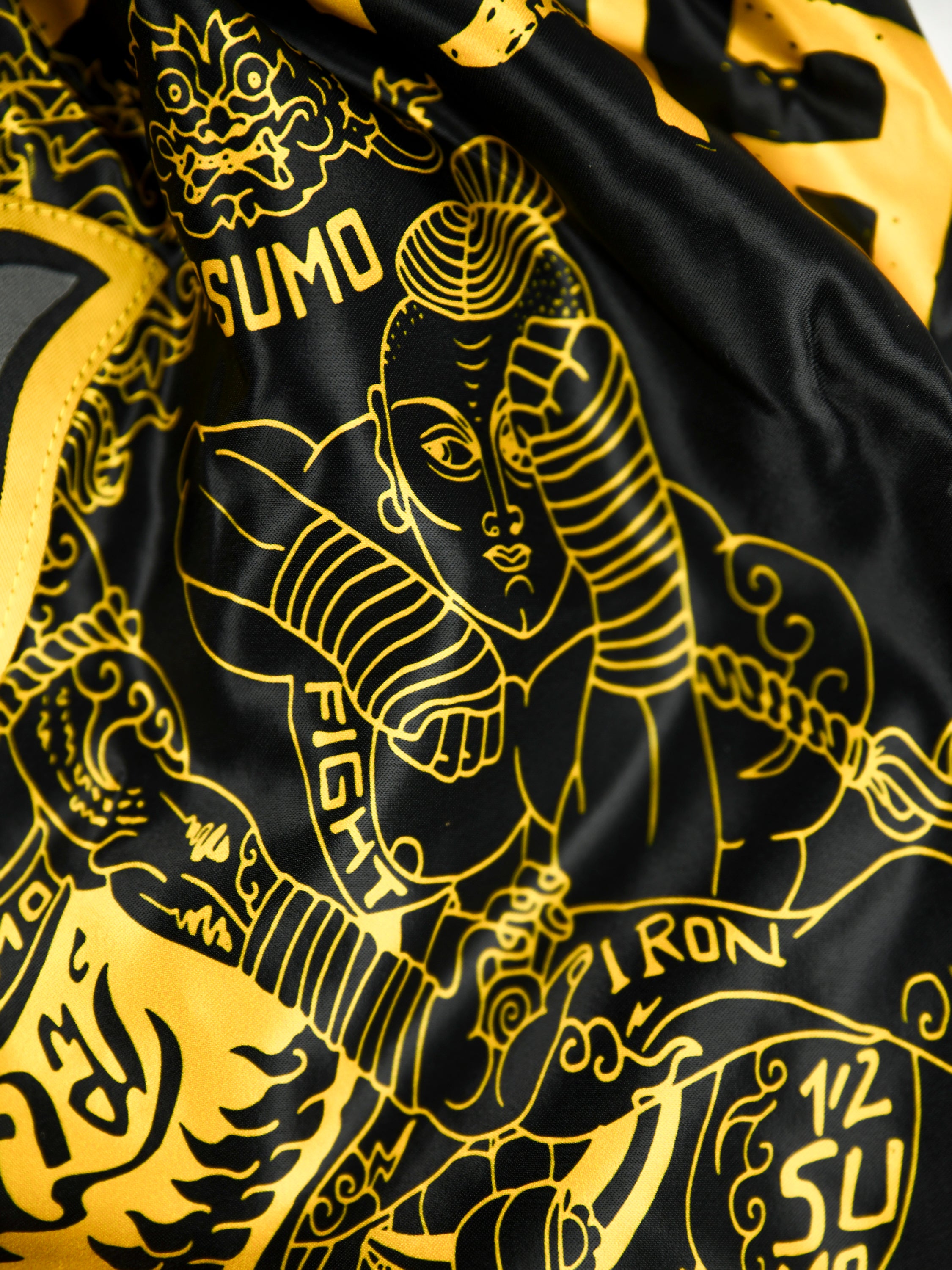 Iron Bones Muay Thai Shorts - Yellow/Black