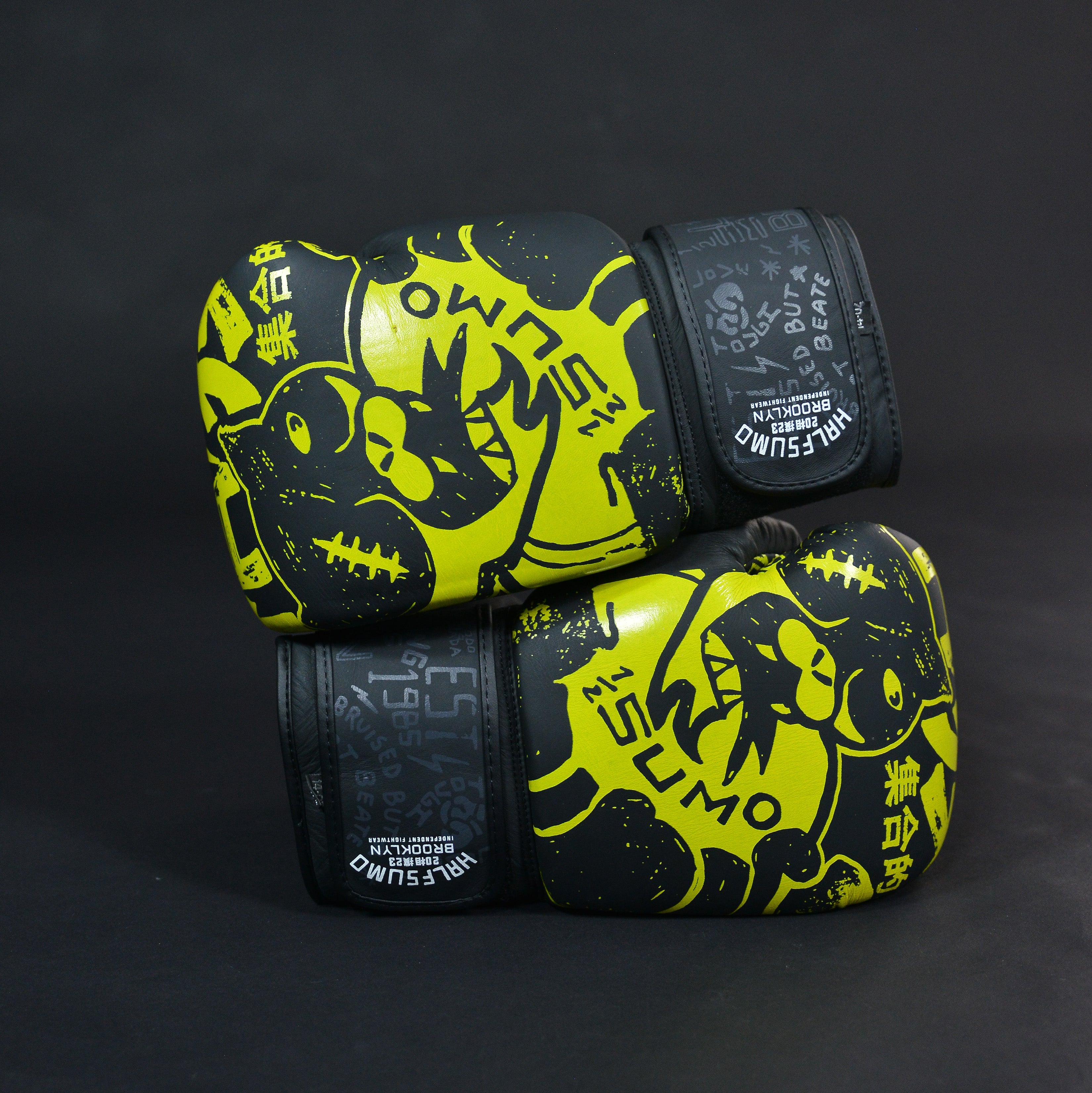 Black Cat Boxing Gloves Neon