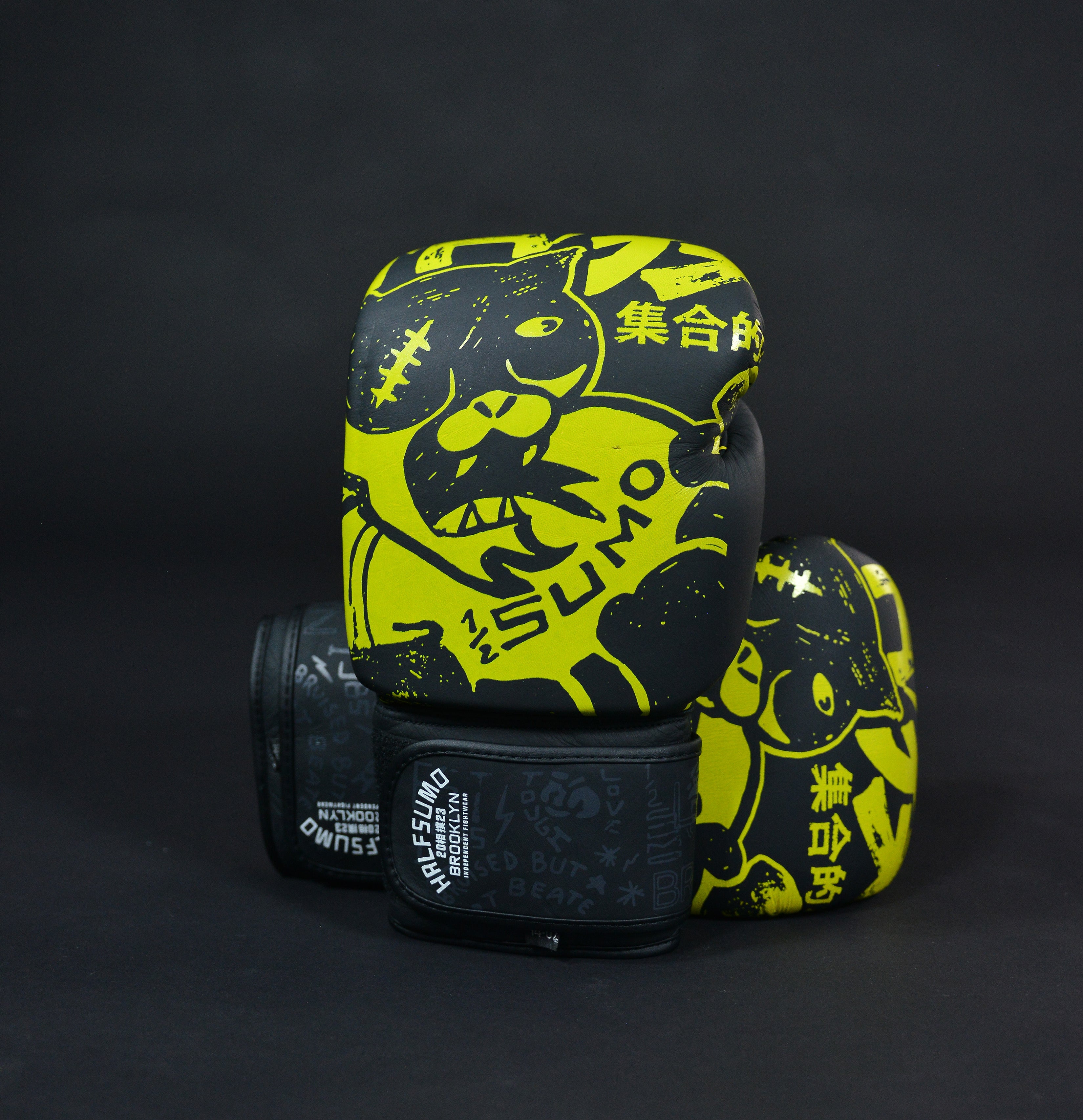 Black Cat Boxing Gloves Neon