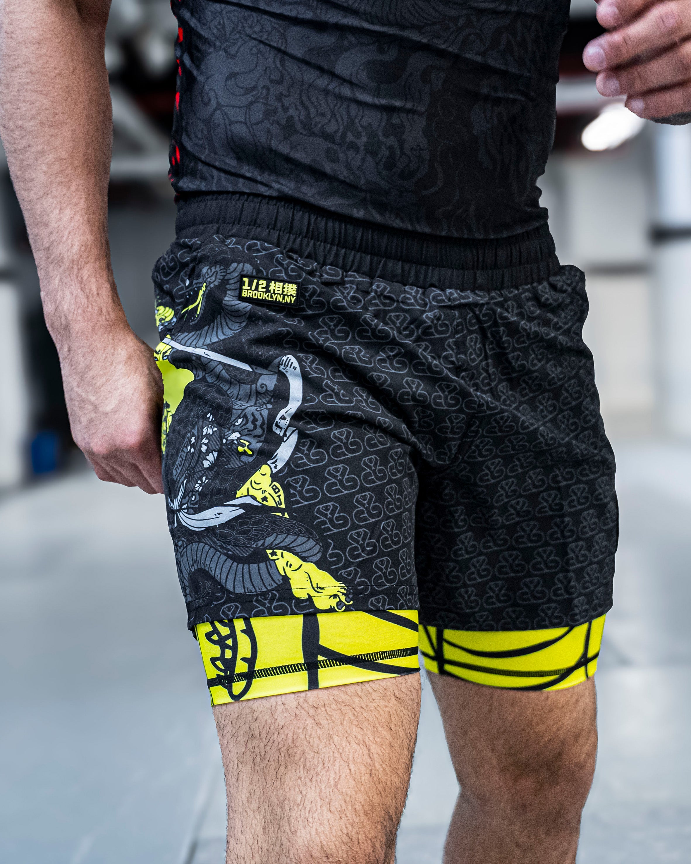 Black Mamba Dual Layer Shorts