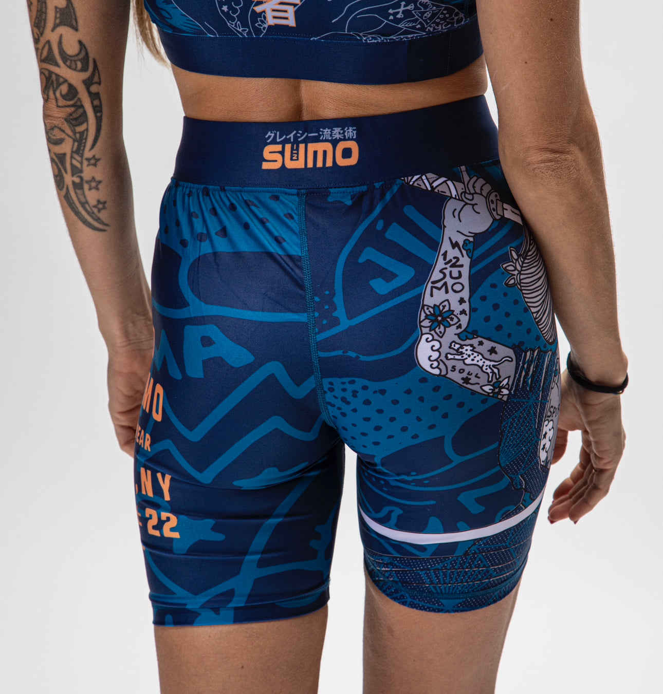 Onna Blue Compression Shorts for Women