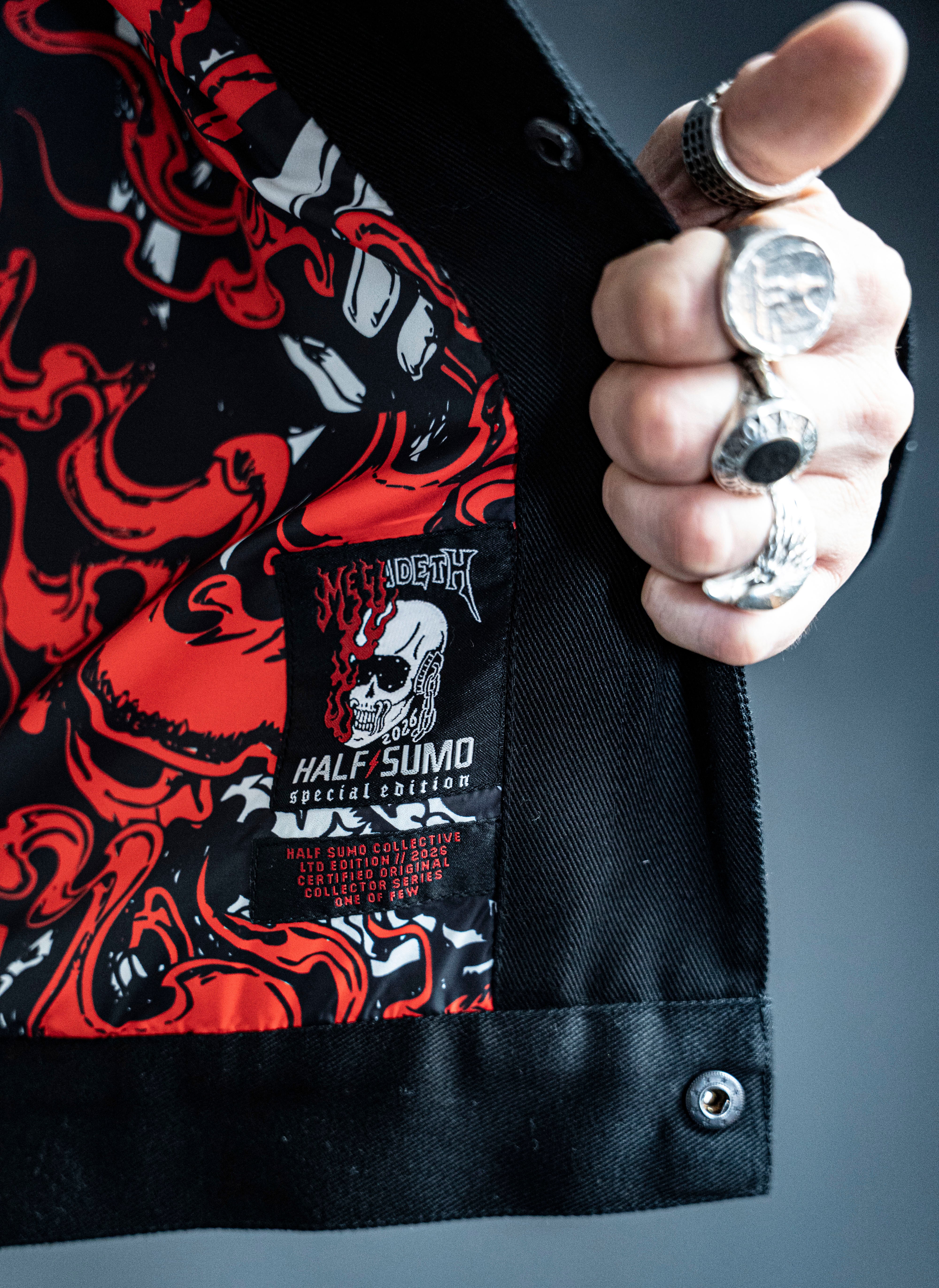 Megadeth Farewell Fire Denim Jacket