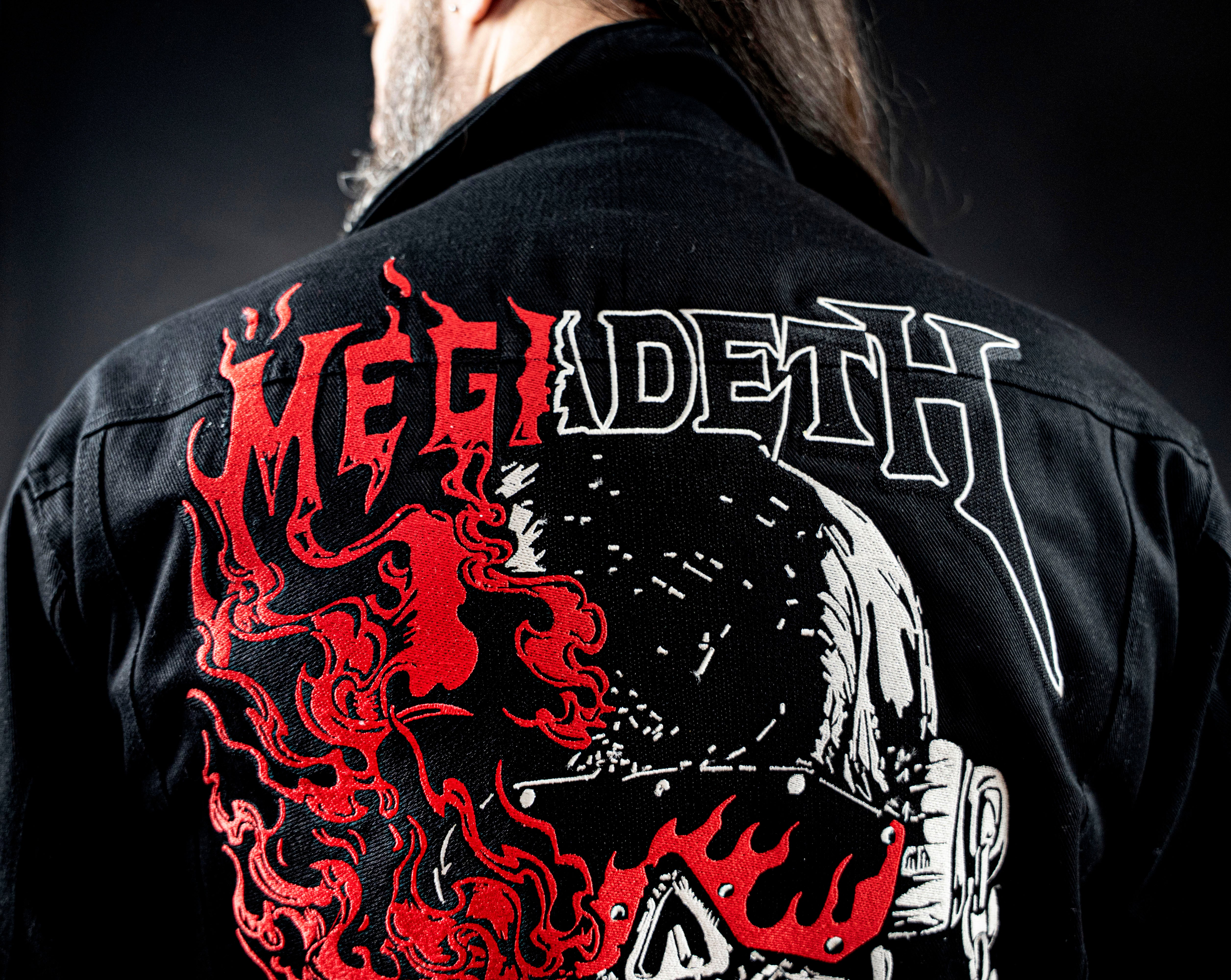 Megadeth Farewell Fire Denim Jacket