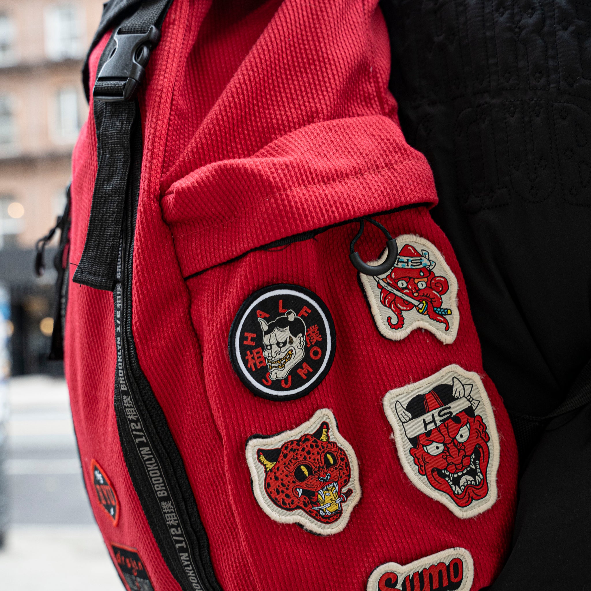 Ryu Pearl Weave Backpack Red