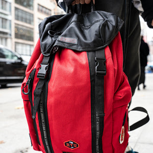 Ryu Pearl Weave Backpack Red