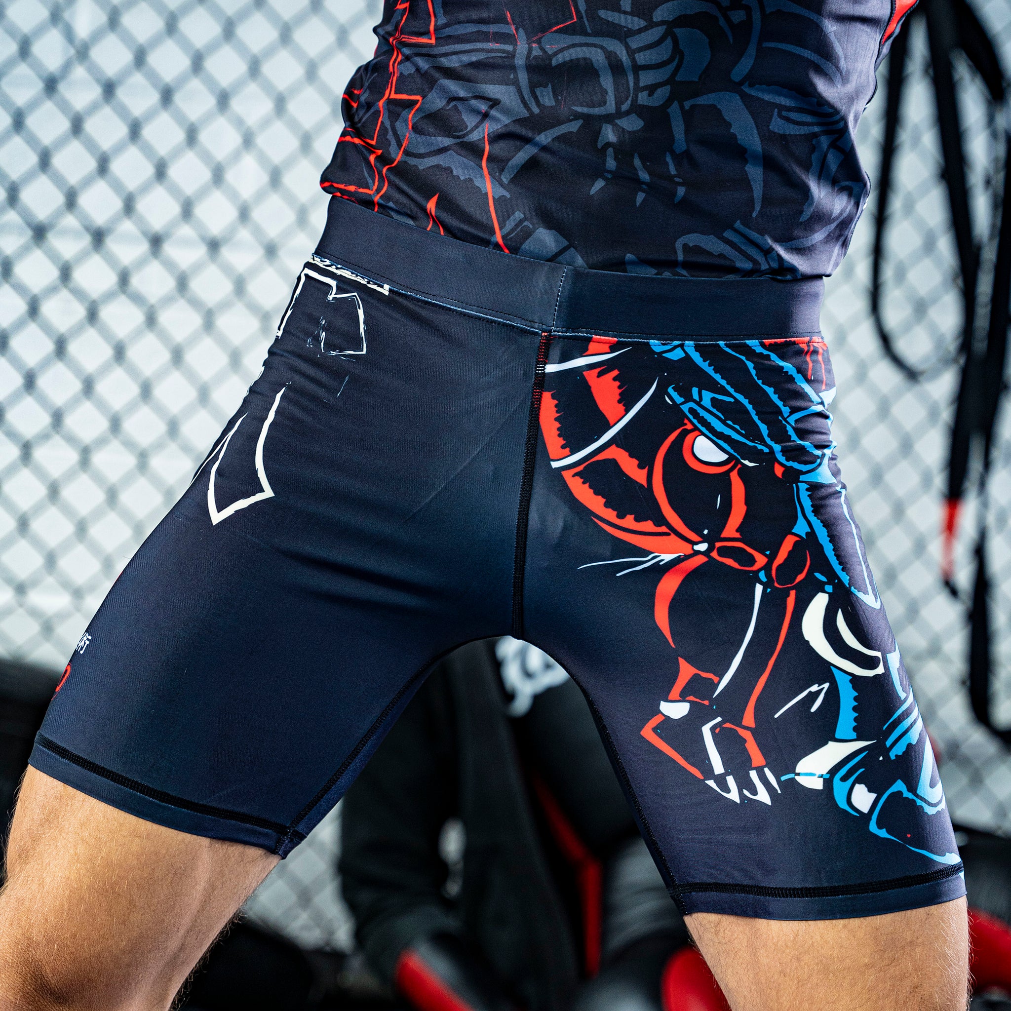 Kaiju vs Mekka Compression Shorts