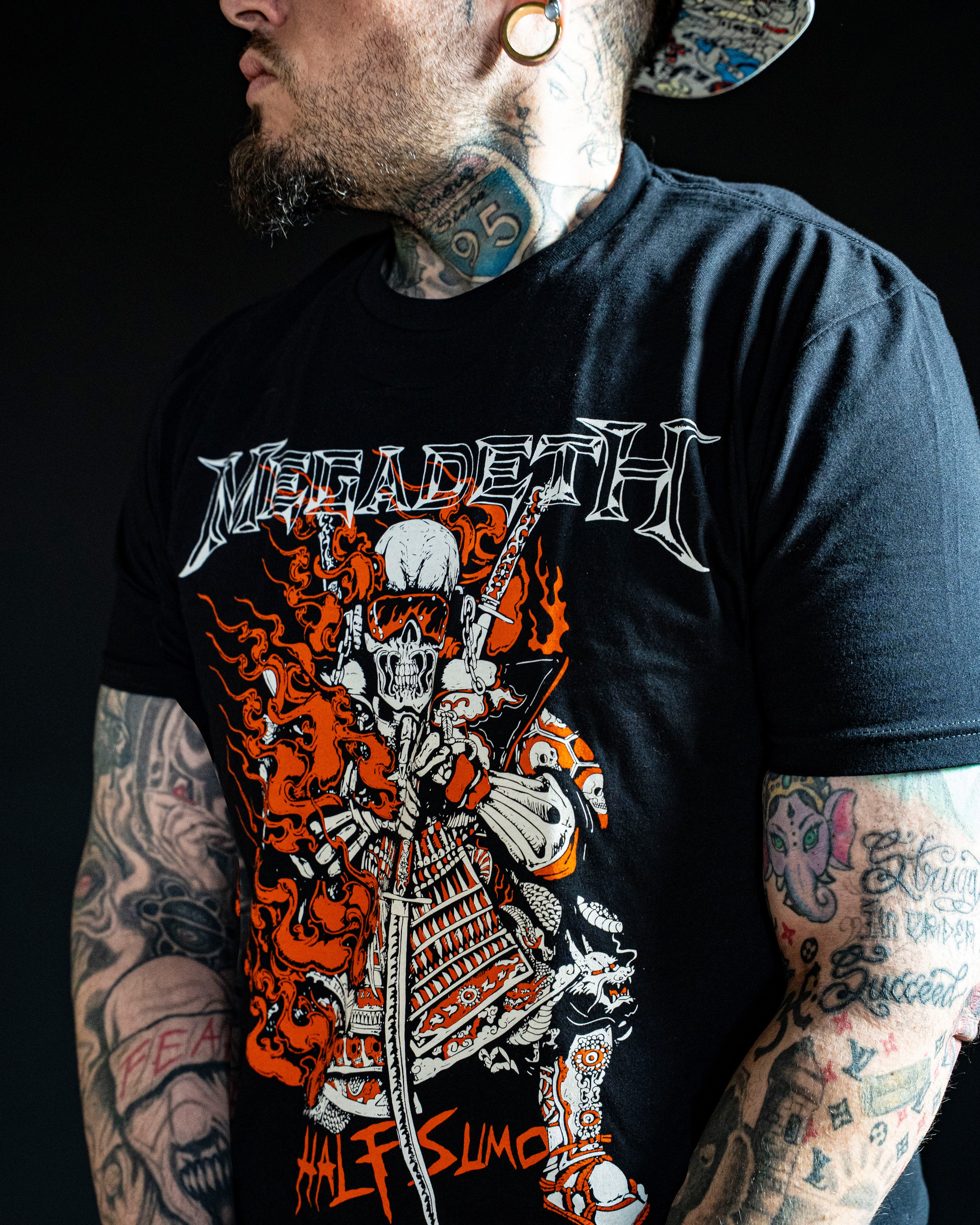 メガデス ハーフスモウ FAREWELL FIRE 最終アルバム記念 Tシャツ Megadeth Farewell Fire T-Shirt