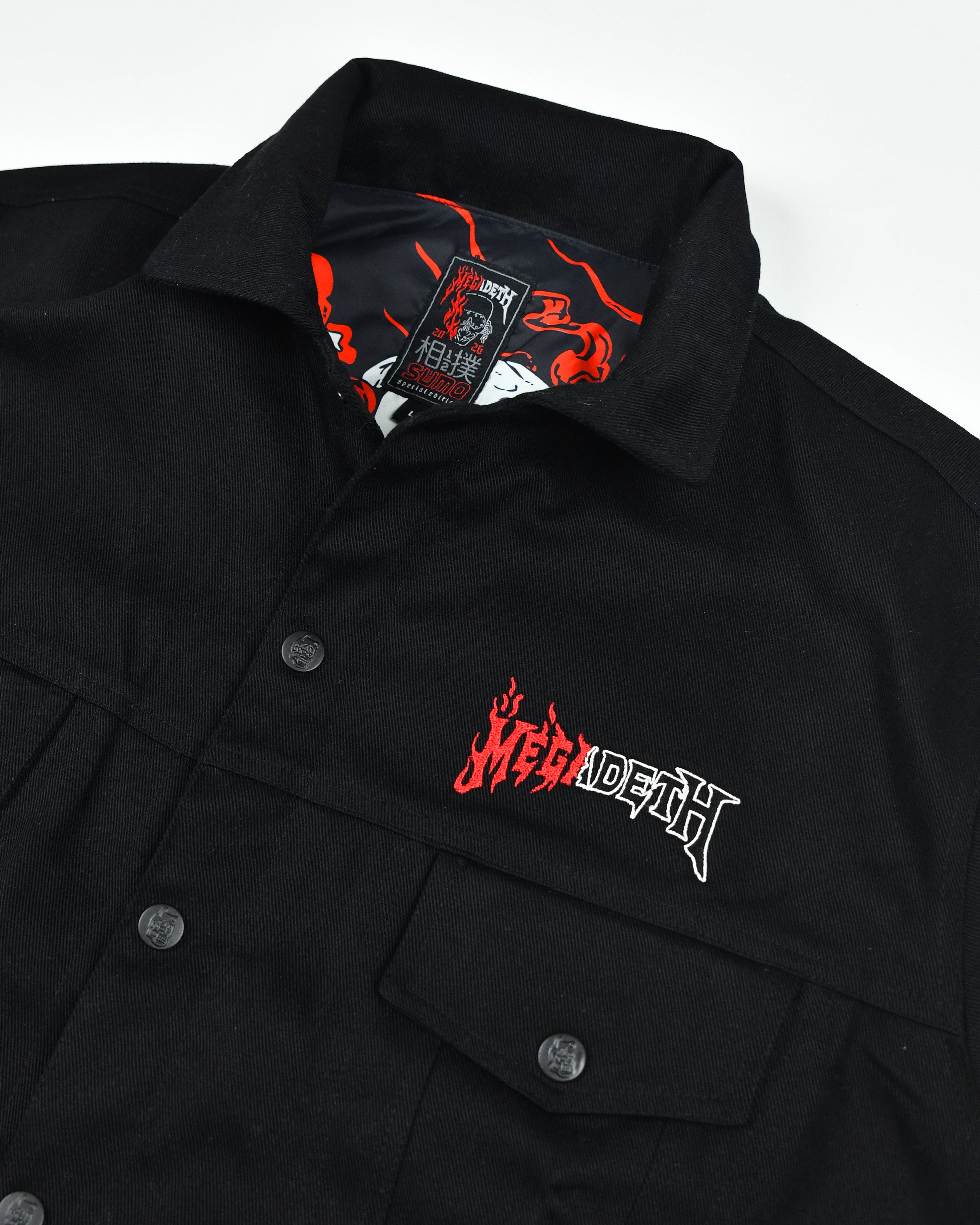 Megadeth Farewell Fire Denim Jacket