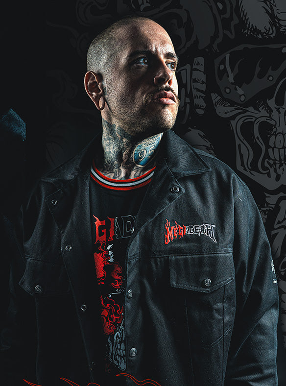 Megadeth Farewell Fire Denim Jacket