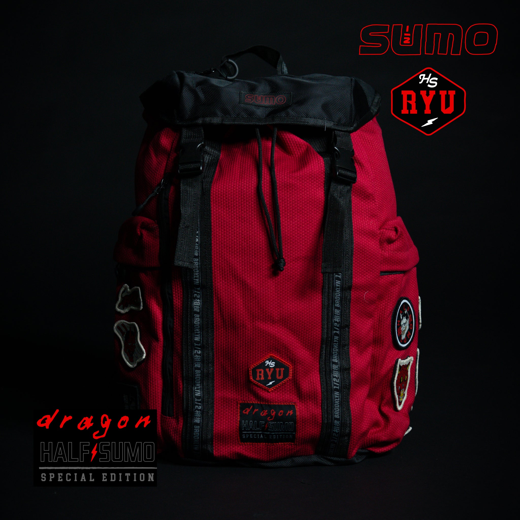 Ryu Pearl Weave Backpack Red