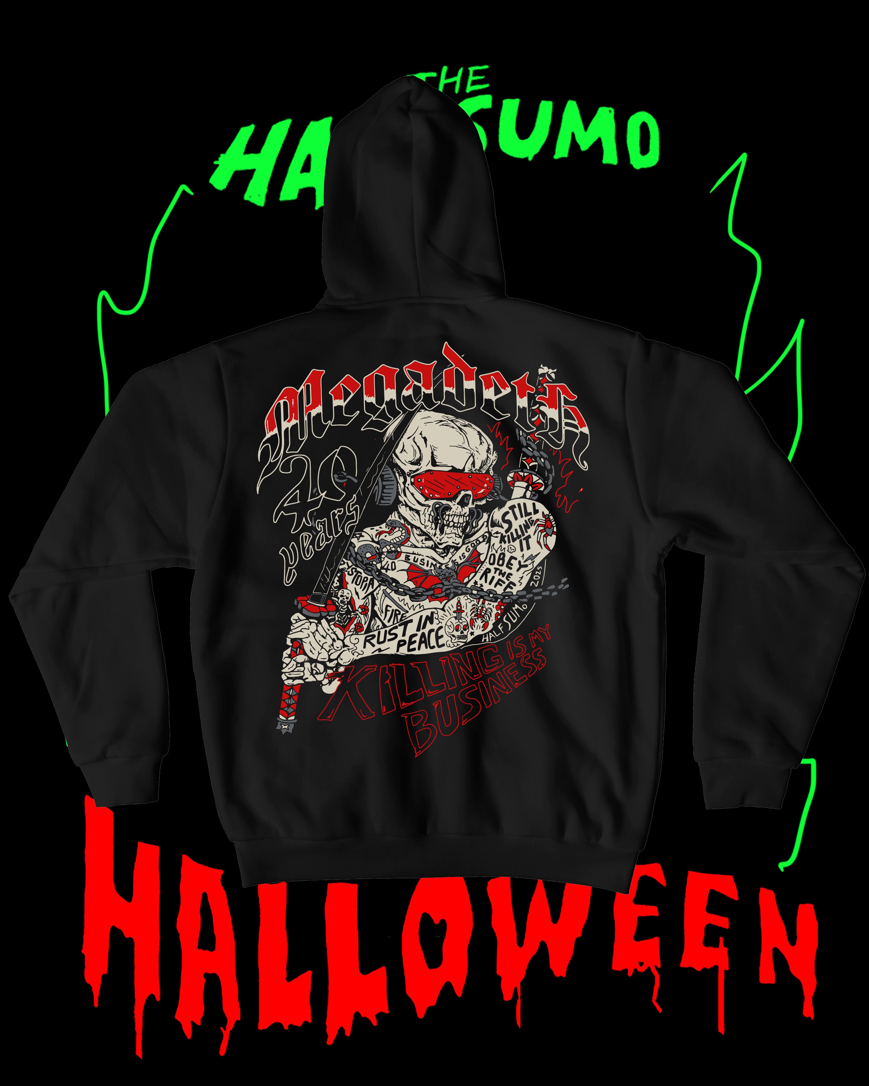 【IKUMI】 BIG ZIPS HOODIE Katana Vic Zip Hoodie