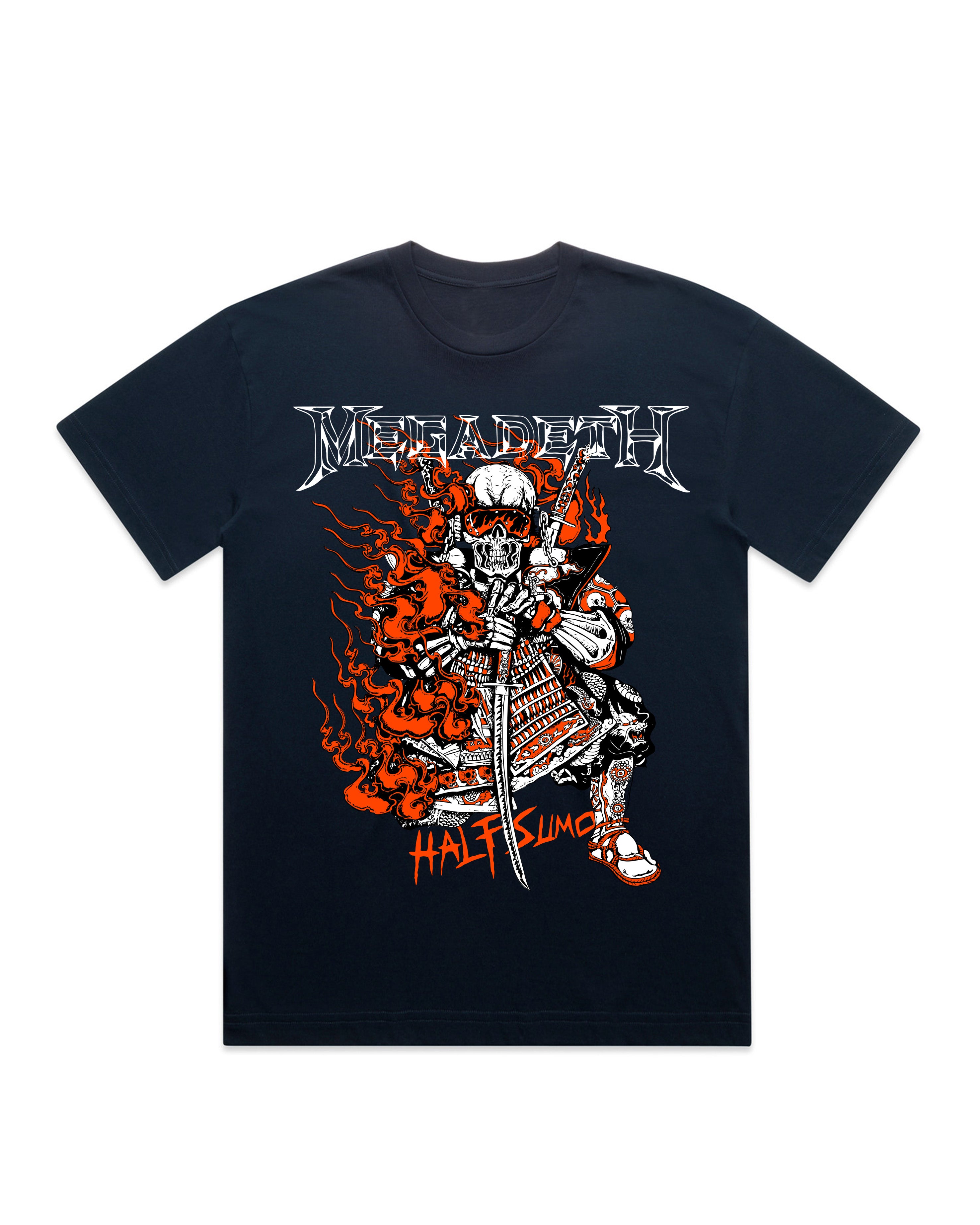 メガデス ハーフスモウ FAREWELL FIRE 最終アルバム記念 Tシャツ Megadeth Farewell Fire T-Shirt