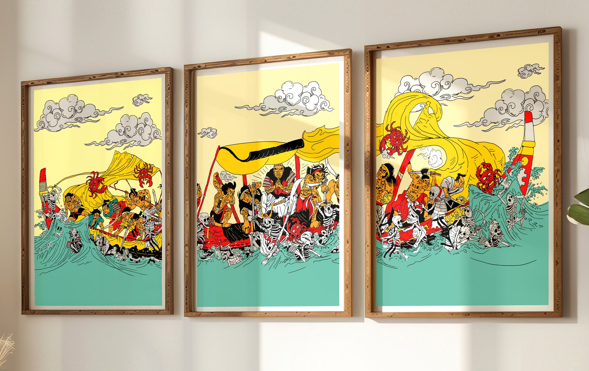 Heikegani Triptych Poster